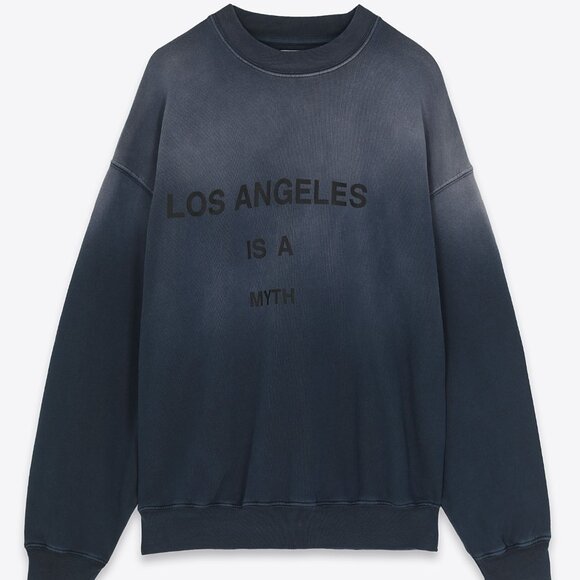 Anine Bing Jaci Los Angeles is a Myth Sweatshirt Blue XS (Oversized) - Picture 1 of 9
